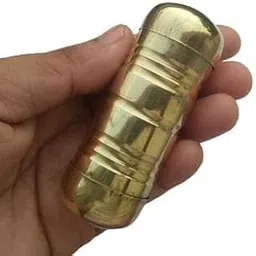 Premier55 Pital Khaini Brass Container for Mouth Freshener/Tobacco/Surti/Khaini Chunauti Dibbi | Box | Peetal (Large)-picture-20