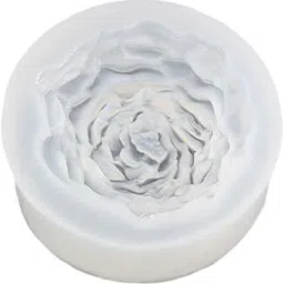 FABLOFT Peony Flower Shape Silicone Model Creative Clay Model for Decoration Desktop 7.3cmx7.3cmx2.7cm White-picture-18