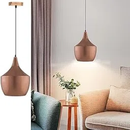 Dekorspace Pack of 2 Pendant Lights – Vintage Tulip Shape Hanging Lamps Ideal for Living Room, Bedroom, Kitchen Island, or Cafe Décor (Bulbs Not Included)-picture-25