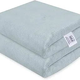 iota® Microfiber Cloth - 60x40cms - 450 GSM - Thick Lint & Streak-Free Microfiber Cloths - Automotive Microfibre Towels for Car, Bike Cleaning Polishing Washing (Light Grey, Pack of 2)-picture-33