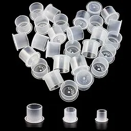300pcs : Yuelong Tattoo Ink Caps Cups With Base White , Mixed Sizes #11 Small #14 Medium #17 Large (300pcs)-picture-50