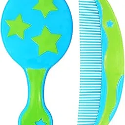 1st Step Baby Comb and Brush Set/Grooming Set with Soft Bristles (Blue)-picture-11