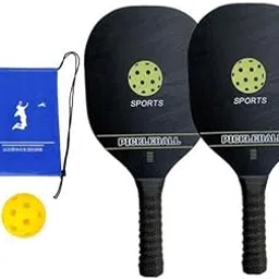ECOMISTIQ® 2X Pickleballs Rackets Set Cushion Wood for Pickleball Player Outdoor|Sporting Goods | Tennis & Racquet Sports | Tennis | Racquets-picture-18