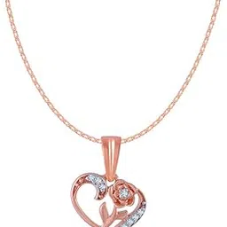 p.c. chandra jewellers 18k (750) Rose Gold and Diamond Pendant for Women-picture-10