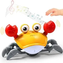 Toyshine Cute Walking Moving Dancing Crab Learning Crawl Sensory Interactive USB Rechargeable Toy Gift for 3+Babies Infant Toddler Kid Boys Girls-picture-22