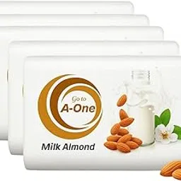 Go To A-One Soap | Made with Pure Extracts | Refreshing Fragrance & Gentle on Skin | Daily Freshness Bathing Soap Bar (pack of five, Milk Almond)-image-86