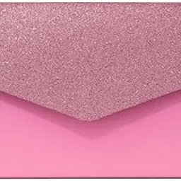 Elegant Evening Clutch Handbag, Pink Glitter with Gold Chain Strap, Envelope Style Crossbody Purse for Women, Fashion Party Shoulder Bag-picture-13