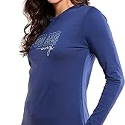 enamor Essentials Full Sleeve Round Neck Slim Fit Stretch Cotton Lounge Tshirt for Womens-E157-picture-26