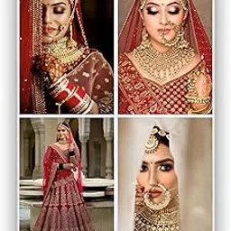 CULTURE GRAPHIC Classic Bridal Makeup Beauty Parlour Poster for Spa, Salon (12 x 18 inches) Wall Décor Pack of 4-picture-15