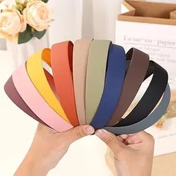 musetress Matte Solid Color Headbands for Women & Girls – Wide Plastic Nonslip Hairbands, School, Sports & Styling Pack of 12-picture-35