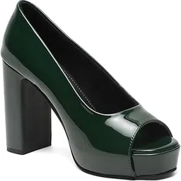 Womens Green Pumps FnH 181-GRN-image-63