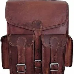 anshika international Original Leather Bags & Backpacks for Men and Women - Brown-picture-21