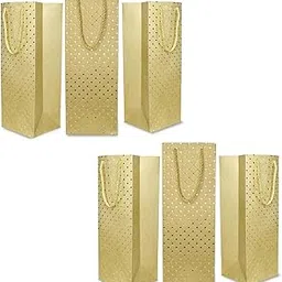 Kabello Wine Gift Bags For With Handles for Wedding Party Anniversaries Birthday Housewarming, set of 6 Pcs-picture-17