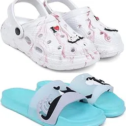 pampy angel Combo Pack of 2 Slipper/Flip Flops/Slides/Clogs/Sandals with Adjustable Back Strap for Women (WCL-LGirl,Dolphin)-picture-35