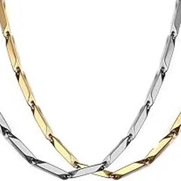 nakabh Stainless Steel Rice Chain Necklace for Men and Boys-picture-32