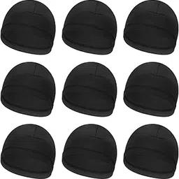 PATIKIL Helmet Liner Skull Cap for Men, 9 Pack Sweat Wicking Hats Stretchy Under Helmets Caps for Running Bicycle Motorcycle Cycling, Black-picture-19