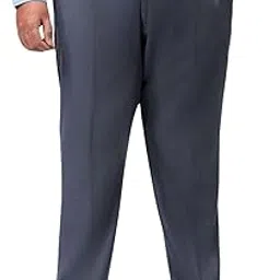 hardsoda by The Indian Garage Co Men Plus Size Regular Fit Self Design Mid-Rise Stretchable Trousers-picture-15