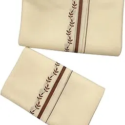 Kerala Cotton Puliyilakara set mund for women - 2m mundu & 2.60 shawl(Brown)-picture-41