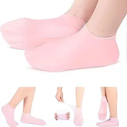 TCCO ENTERPRISE Silicone Socks for Women, Moisturizing Foot Socks, Soft Gel Socks, Aloe Socks, Women Spa Pedicure Socks for Repairing Dry Feet, Cracked Heel and Softening Rough Skin, Calluses (1 PAIR)-picture-29