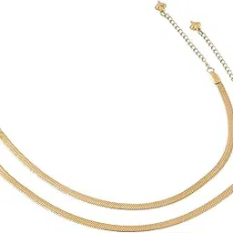 qiroko Power Edit Collection | Stainless Steel Payal Adjustable Pair Of Anklets For Women And Girls | Gold Colour | Anniversary Birthday Gifts-picture-11