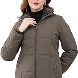 Women Regular Fit Solid Pattern Collar Neck Side Pocket Zipper Full Sleeve Winter Jacket|Winter Wear Quilted Jacket for Travelling | Puffer Coat| Winter Jacket For Women's (Pack Of 1)-image-54