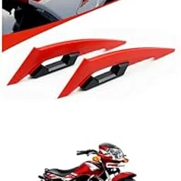LOVMOTO Universal Aerodynamic Wing Spoiler Helmet Fairing 2 Pieces Motorcycle Winglets Motorcycle Front Side Spoiler Aerodynamic Wing Kit Red Comfortable with St-ar SPO-rt-picture-41