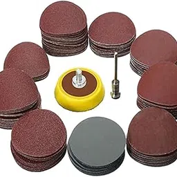 DIY Crafts Pack of 200 Pcs, Combo Kit, Silver Brawn & Hook & Loop, Industrial 1" inch Sandpaper Grit 60/80/100/120/240, 1"inch Backer Plate 1(Pack of 200 Pcs, Combo Kit, Silver Brawn & Hook & Loop)-picture-21