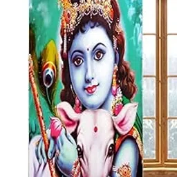 3D Digital God Printed Curtains for Window Door & Long Door Living Room Kids Room God Print Curtain Multicolor Curtain for Pooja ghar mandir Home Size 4X7 feet 1Pcs-image-18