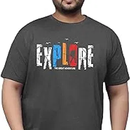 West Gate Clothing Plus Size Cotton T-Shirt for Men/Regular Fit and Round Neck Tshirt for Men-picture-35
