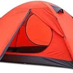 Hillman Tents Outdoor Recreationfor Stakes Double Layer 2 Person Waterproof Dome Backpacking Tent Aluminum Rod Lightweight Camping Hiking Travel Climbing(Orange-2 Person)-picture-24