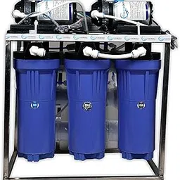 Hydroshell 25 LPH Commercial RO+UV Water Purifier Plant Double Purification Blue Stainless steel Full Automatic 25 L-image-16