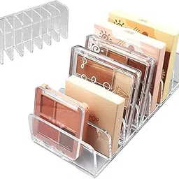 Maycreate Acrylic Eyeshadow Palette Makeup Organizer, 7-Cell Cosmetic Storage, Cosmetics Display Storage Holder For Cosmetic, Eye Shadow, Sunglasses And Wallets - Transparent-image-35