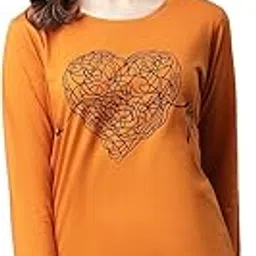 dhruvi trendz Women's Regular Fit Top (DT-W1415_Mustard L) image 1