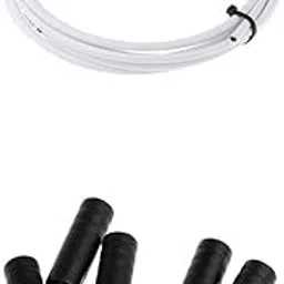 ATORSE Bike Shifter Derailleur Cable Line Housing Tube Pipe & 6pcs End Cap Tube Tip White-image-17