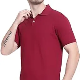 zity T Shirt for Men Regular Fit Polo with Collar Half Sleeve (Pattern-Plain/Colour-Solid)-picture-33