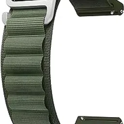 VEROX 22mm smart watch Strap Alpine loop Compatible with Noise Colorfit Ultra/Oneplus 46mm/Samsung Galaxy Watch 3 45mm/Realme S/S Pro/ & With All 22mm Watches- Green-picture-45
