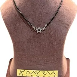 aayraa jewels AAYRAA Star 92.5 Silver Mangalsutra | Elegant Mangalsutra with Adjustable Length (16,24 Inches)-picture-10