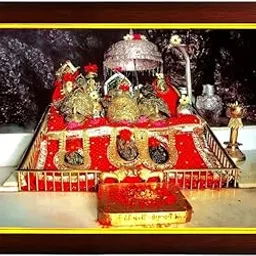 zig zag Goddess Maa Vaishno Devi / Mata Small Photo Frame For Wall Table Size Small ( 6x8 inches, Acrylic Glass),Brown-picture-12