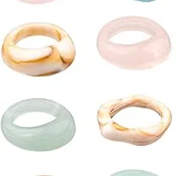 Rings for Women and Girls Aesthetic Stack Ring Set | Multicolor Aesthetic Knuckle Rings Set |Birthday Gift For girls and women Anniversary Gift for Wife-image-91