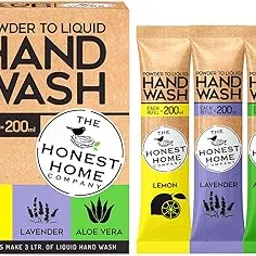 The Honest Home Co. | Powder to Liquid Hand Wash | Handwash Refill | | 3 Litres | Kills 99.9% Germs | Soft on Skin | 15 Sachets (200ml/sachet)-picture-25