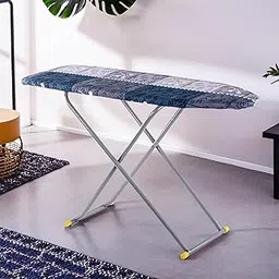 Kuber Industries 15 Inch Metal Ironing Board Foldable and Height Adjustable with Press Holder | Iron Press Table for Clothes | Anti-Slip Feet & Heat-Resistant Iron Table Cover | Abycon - Grey-image-36