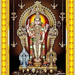 Tiruchendur Murugan Lord Subramanya Swamy Wall Painting Framed Home Decor (Wood,Matte,Gold,Small Size,6 x 8 Inch) R53S image 1