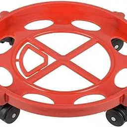 Durable Plastic Gas Cylinder Trolley with Wheels Gas Stand Lpg Cylinder Stand for Home and Kitchen- Red, 1 Piece-image-88
