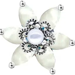 jsaj Stone Nose Pin Wire Nose Pin in Pure 92.5 Sterling Silver image 1