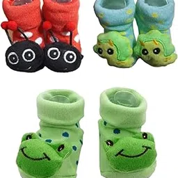 naughty baby new born shoes booties in attractive design (Pack of 3)-picture-50