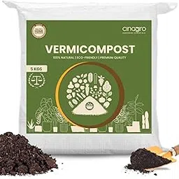Cinagro Vermicompost 5 Kgs 100% Natural Organic Fertilizer Manure for Plants, Nutrient Rich Compost for Home Garden, Ideal for All Gardening, Improves Plant Health, Water Retention & Soil Quality-image-41
