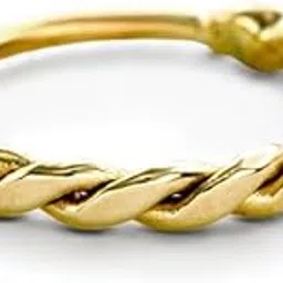 Double Wire Solid Nose Ring 14k Yellow Gold Plated Girls For Women-picture-33