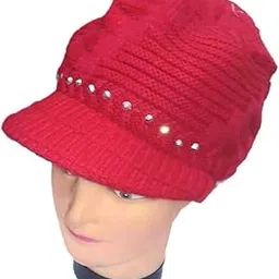 Woolen Cap for Women & Girls (Red)-picture-51