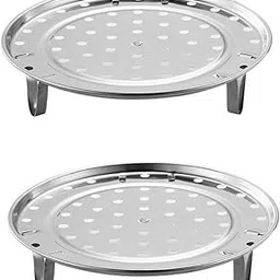 Steaming Rack, 2 Pack With Removable Legs Round Food Grade Stainless Steel Steamer Plate Cooling And Roasting Cooking In Kitchen And Outdoors For Food Steaming Multi-functional Steamer Basket-picture-44