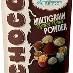 Ayurmor Multigrain Choco Millet Malt 50g Natural Instant Drink Mix for Kids & Adults | Made with Millets, Nuts & Wholegrains | No White Sugar, No Preservative Chocolate Mix-picture-20